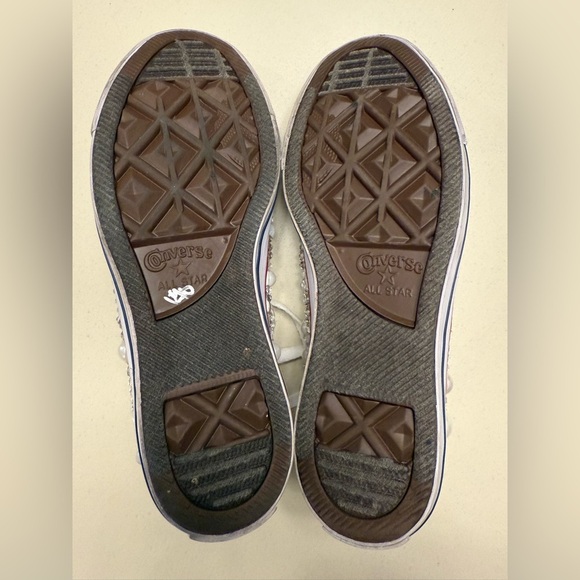 Hand Beaded and Crystal Converse All Star Low Top Sneakers - Picture 7 of 10